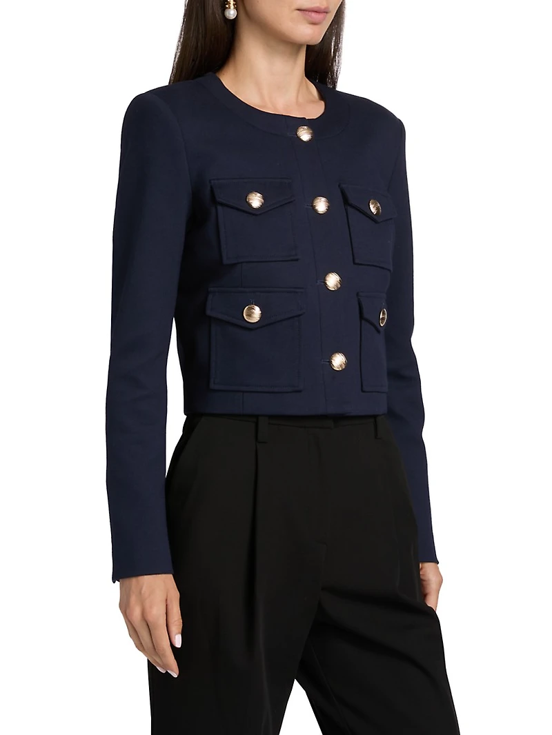 Siena Stretch-Ponte Crop Jacket