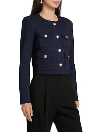 Siena Stretch-Ponte Crop Jacket