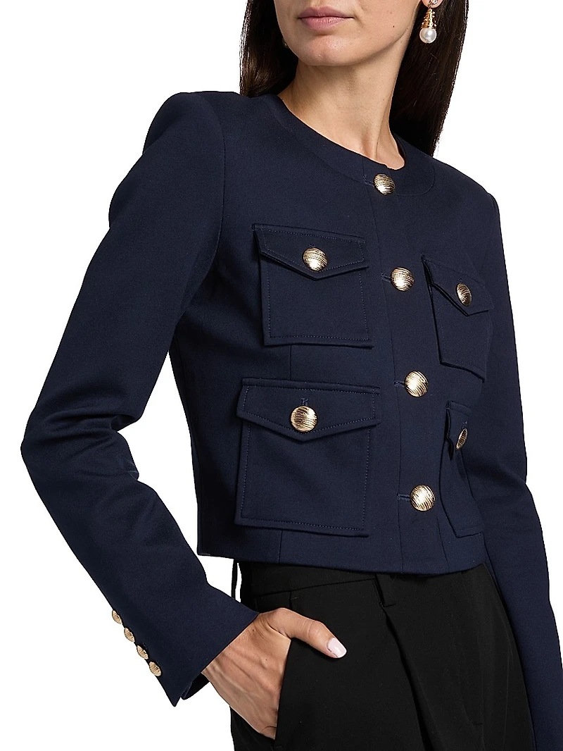 Siena Stretch-Ponte Crop Jacket