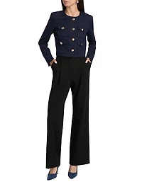 Siena Stretch-Ponte Crop Jacket