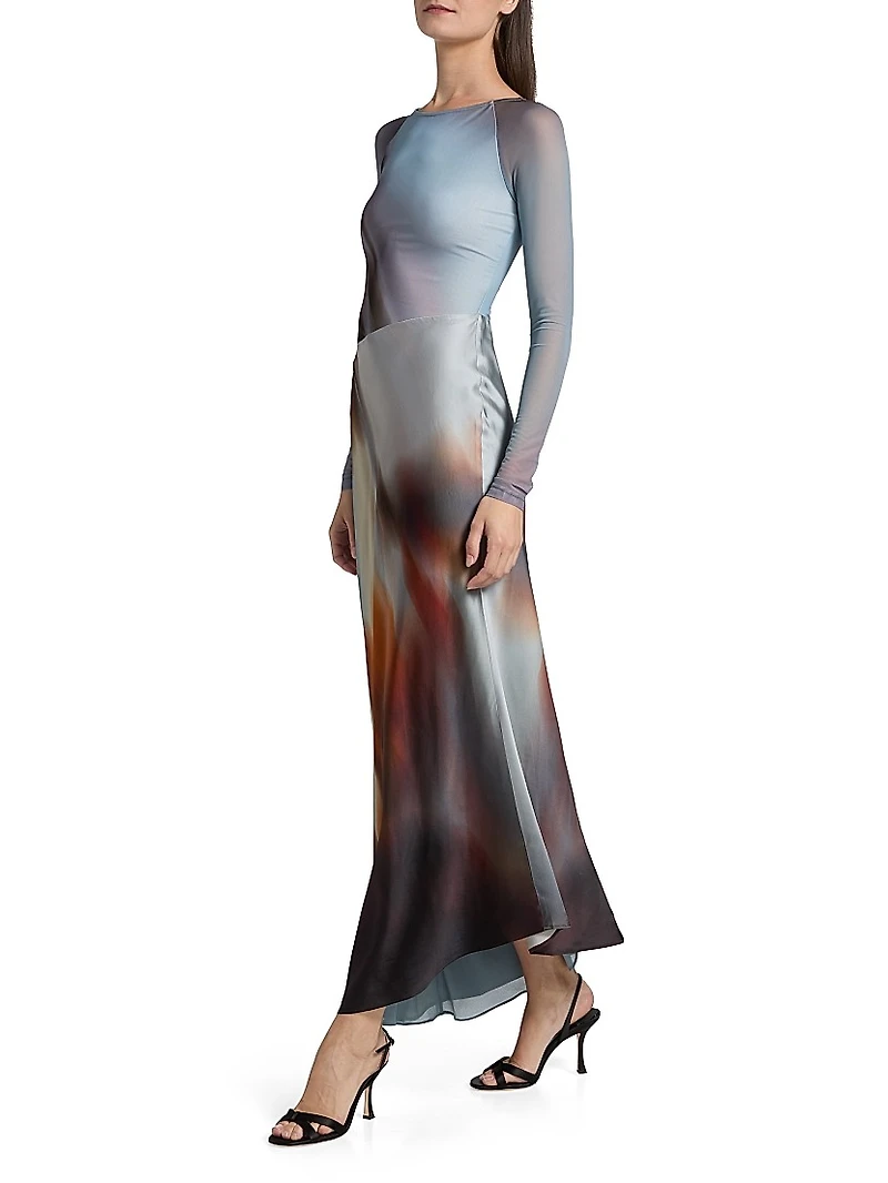 Sofiya Long-Sleeve Maxi Dress