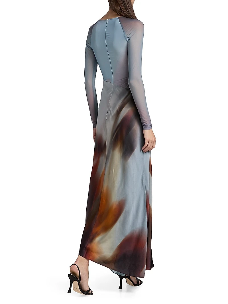Sofiya Long-Sleeve Maxi Dress