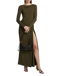 Sarlyn Crepe Long-Sleeve Maxi Dress