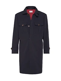 Stretch Bonded Nylon Four Pocket Redingote