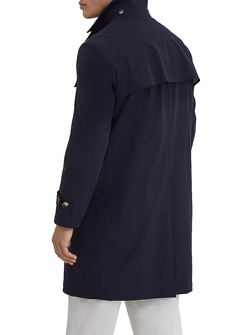 Stretch Bonded Nylon Four Pocket Redingote