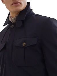 Stretch Bonded Nylon Four Pocket Redingote