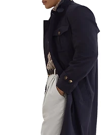 Stretch Bonded Nylon Four Pocket Redingote