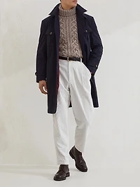 Stretch Bonded Nylon Four Pocket Redingote