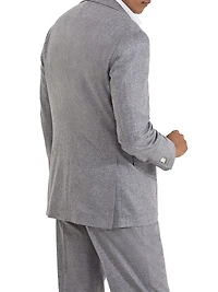 Cashmere and Silk Lightweight Flannel Deconstructed Blazer