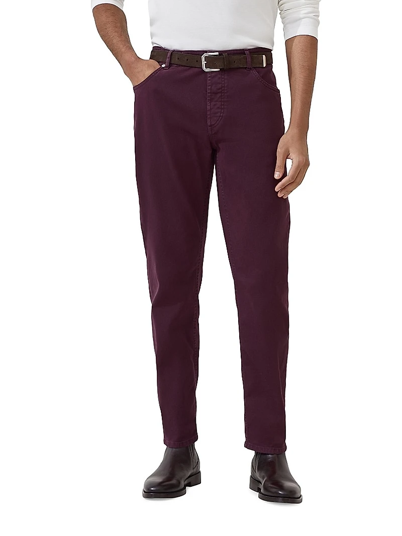 Five Pocket Trousers Comfort Cotton Lightweight Denim