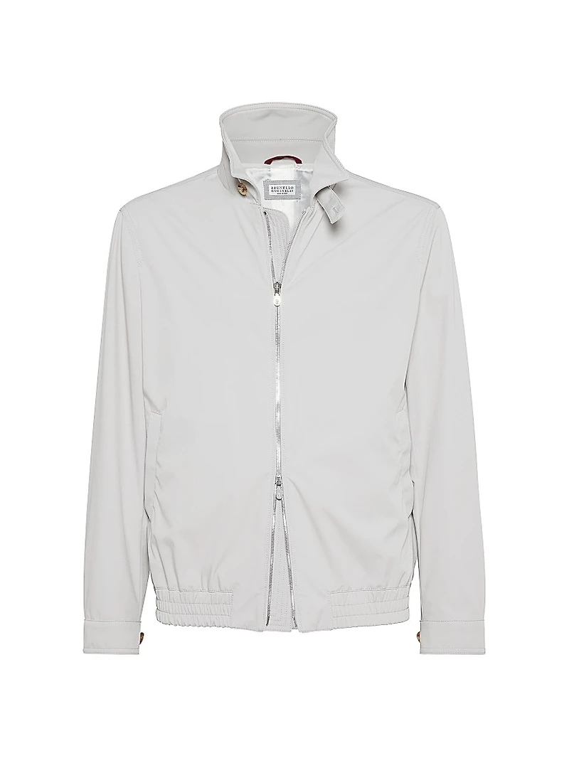 Stretch Bonded Nylon Bomber Jacket