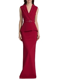 Thadira Jersey Sleeveless Gown
