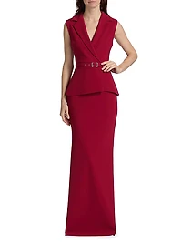 Thadira Jersey Sleeveless Gown