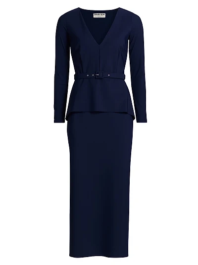 Siaka Jersey Belted Midi-Dress