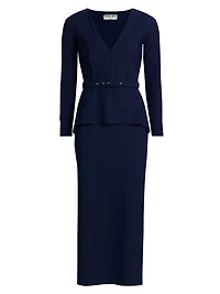 Siaka Jersey Belted Midi-Dress
