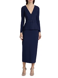 Siaka Jersey Belted Midi-Dress