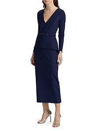 Siaka Jersey Belted Midi-Dress