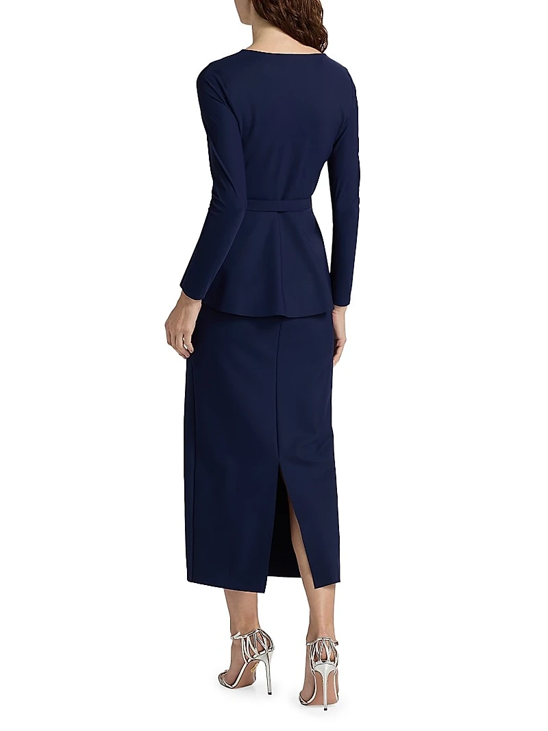 Siaka Jersey Belted Midi-Dress