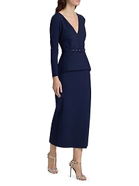 Siaka Jersey Belted Midi-Dress