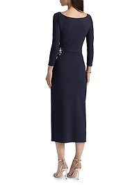 Onori Sequined Floral Cocktail Dress
