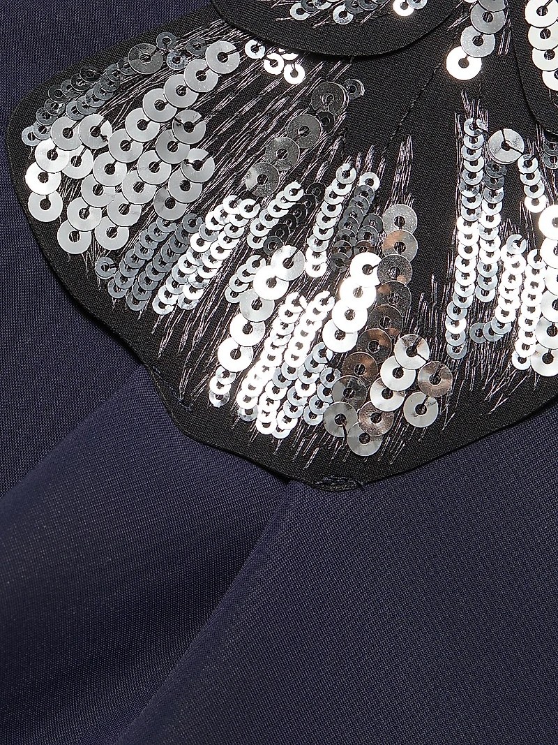 Onori Sequined Floral Cocktail Dress