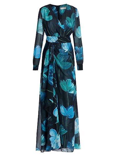 Flisky Floral Georgette Gown