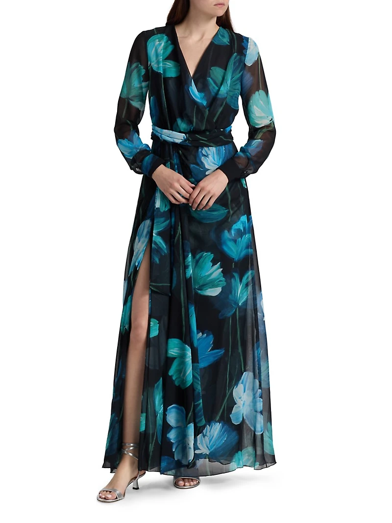 Flisky Floral Georgette Gown