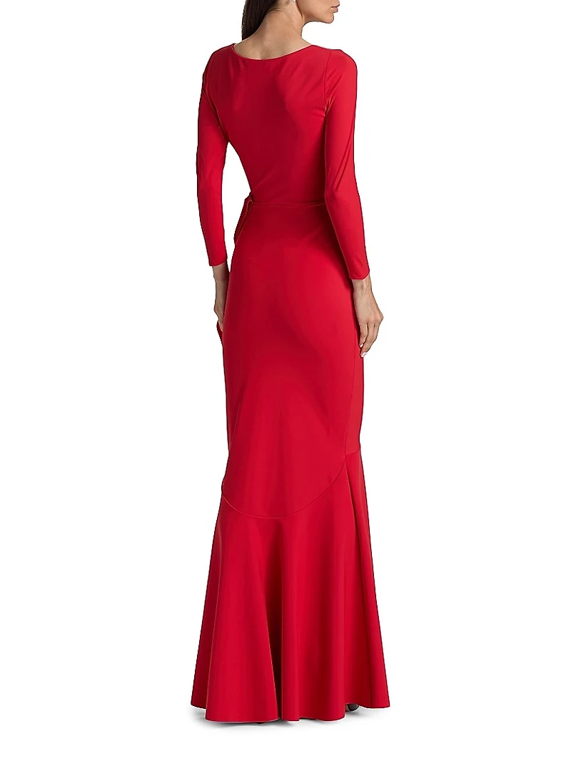 Maco Ruffled Stretch-Jersey Gown