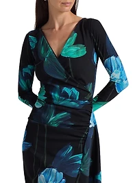 Koly Floral Stretch-Jersey Gown