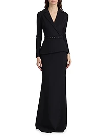 Thadira Jersey V-Neck Gown