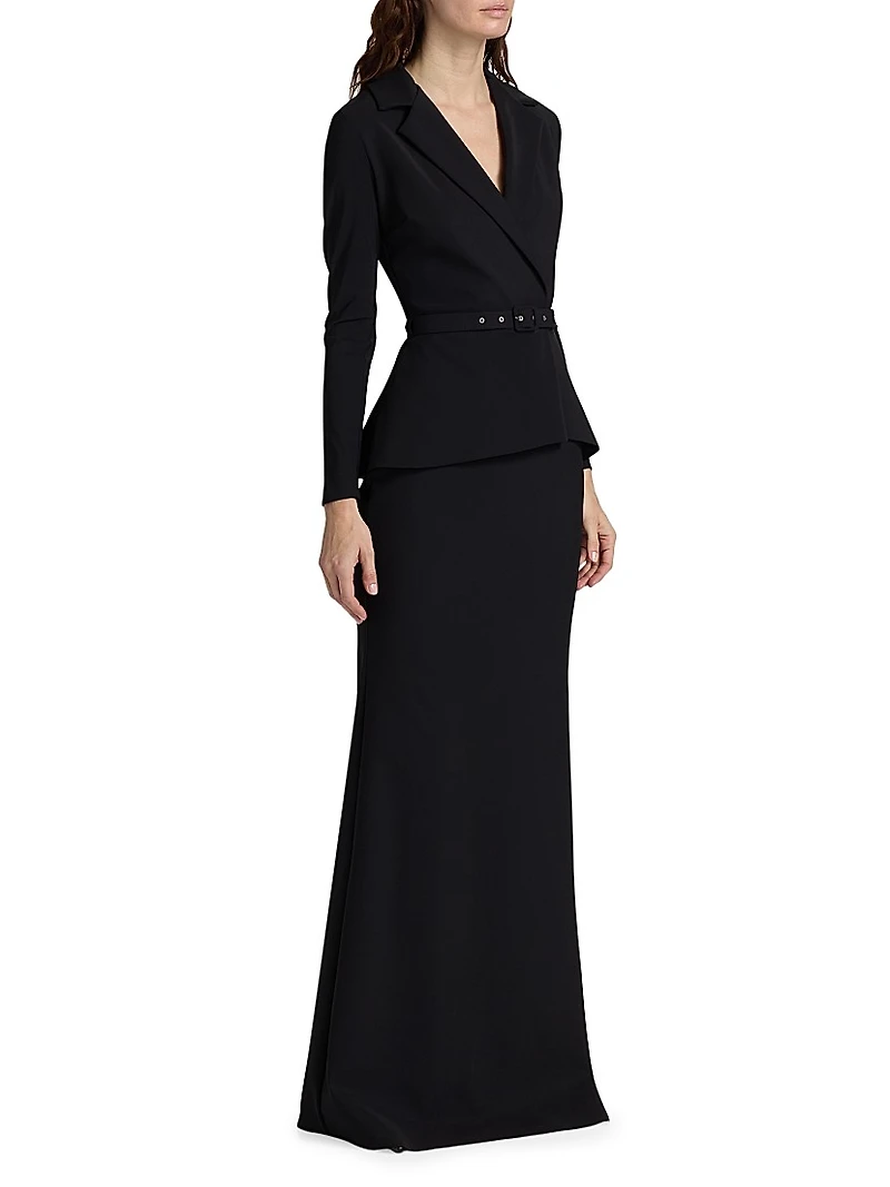 Thadira Jersey V-Neck Gown