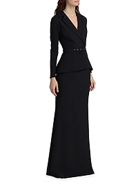 Thadira Jersey V-Neck Gown