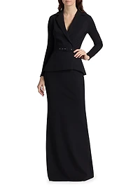 Thadira Jersey V-Neck Gown