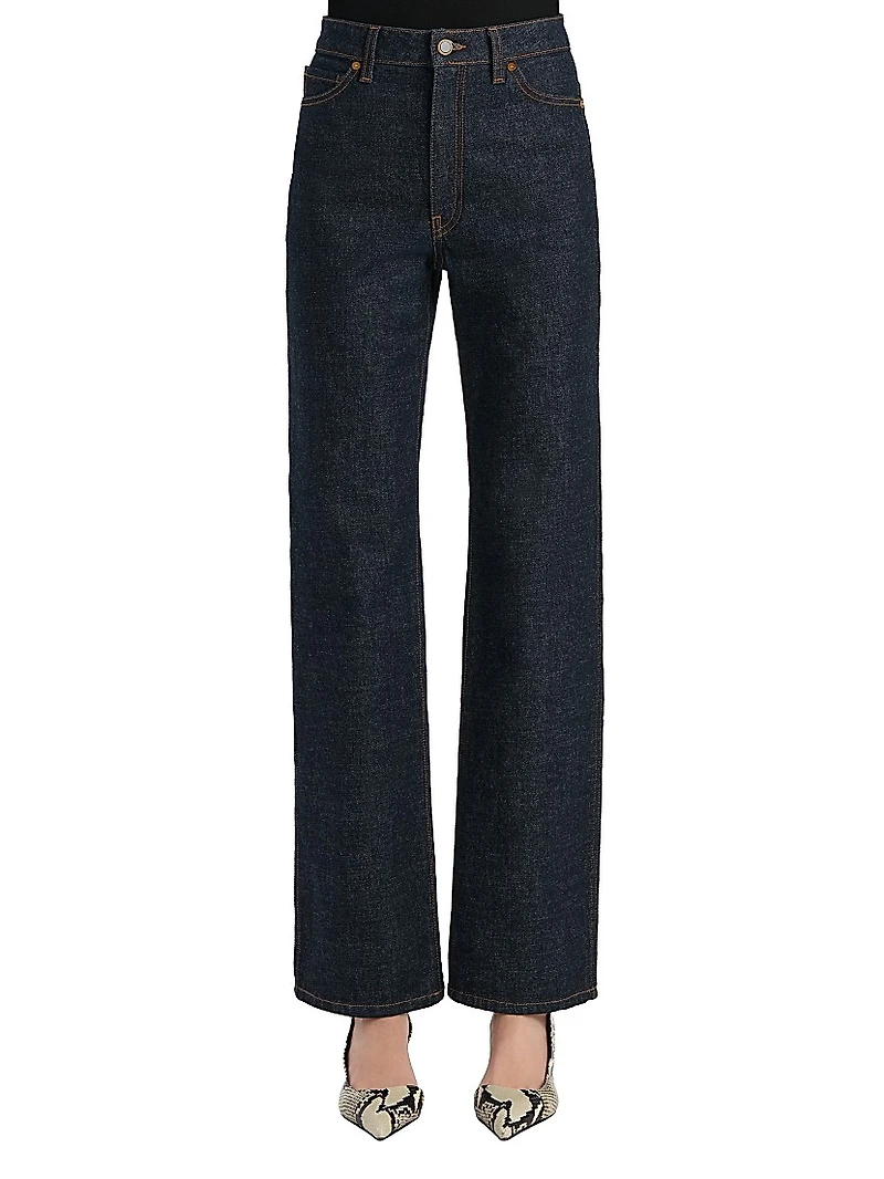 Danielle Mid-Rise Slim-Straight Jeans