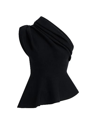 Aimee Wool One-Shoulder Top