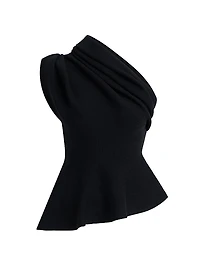 Aimee Wool One-Shoulder Top