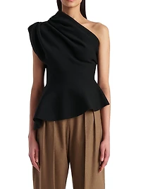 Aimee Wool One-Shoulder Top