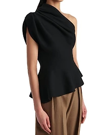 Aimee Wool One-Shoulder Top