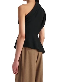 Aimee Wool One-Shoulder Top