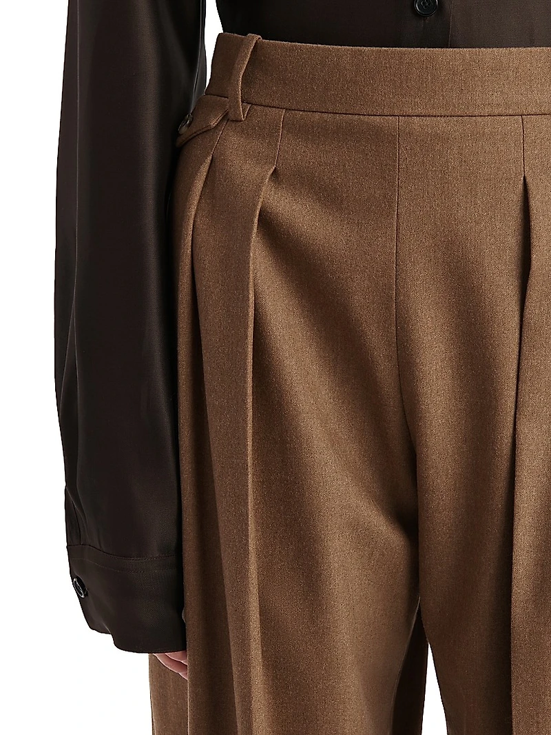 Dugan Pleated Wool Pants