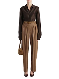 Dugan Pleated Wool Pants