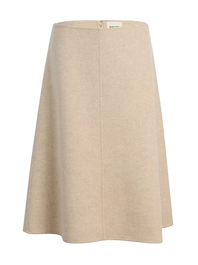 Nania Cashmere A-Line Midi-Skirt