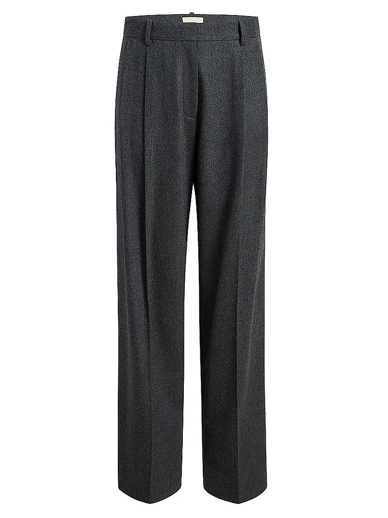 August Pleated Wool Pants
