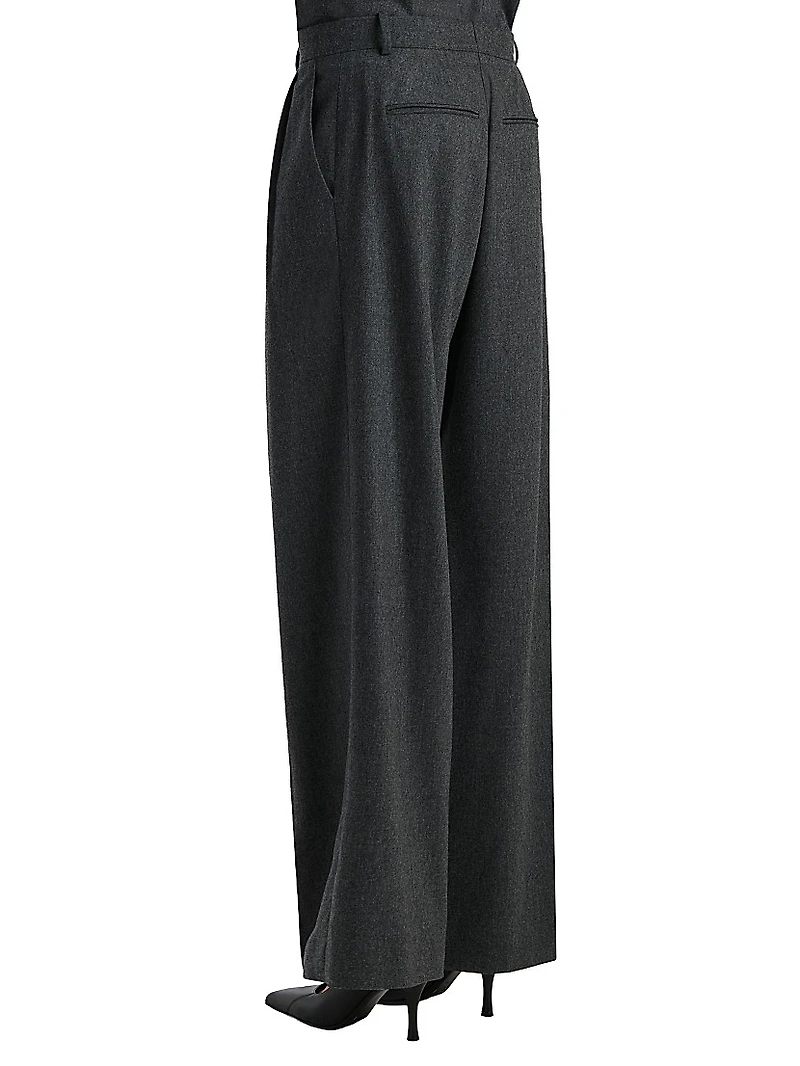 August Pleated Wool Pants
