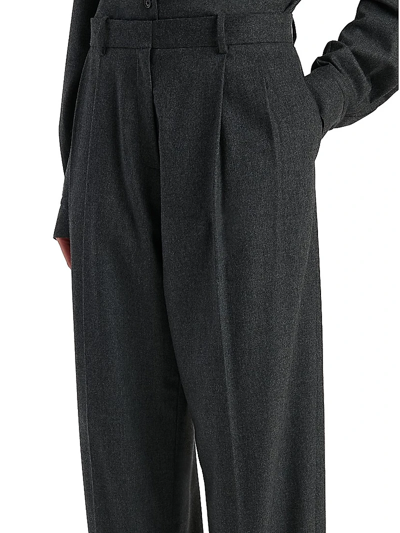 August Pleated Wool Pants