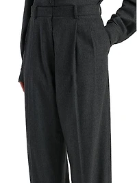 August Pleated Wool Pants
