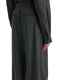 August Pleated Wool Pants