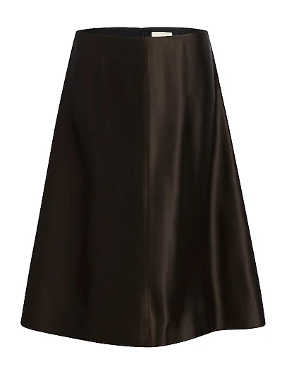 Nania Satin Midi-Skirt