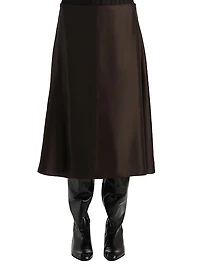 Nania Satin Midi-Skirt