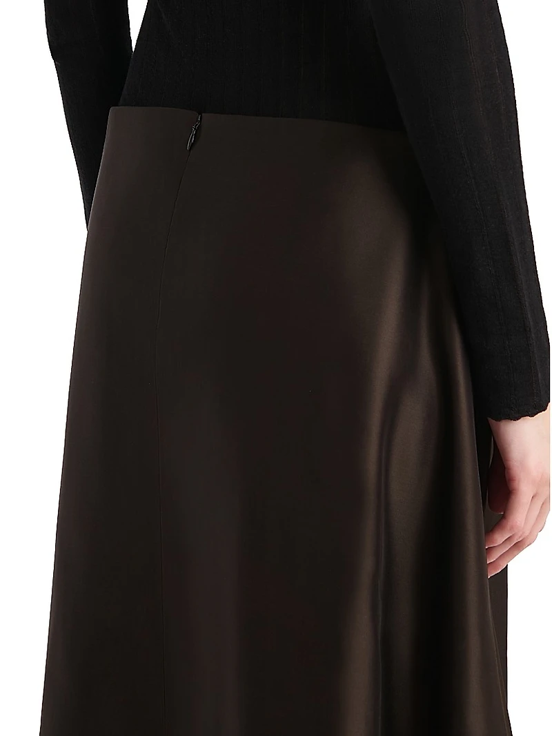Nania Satin Midi-Skirt
